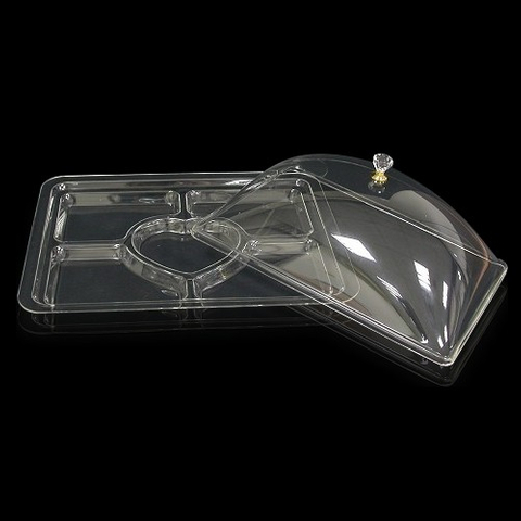 (附蓋) 方形愛心盤