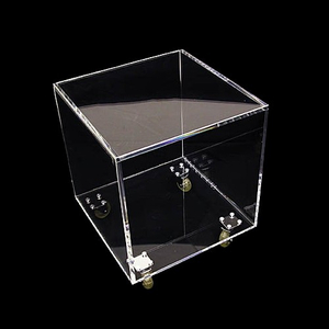 (附輪) 壓克力收納箱